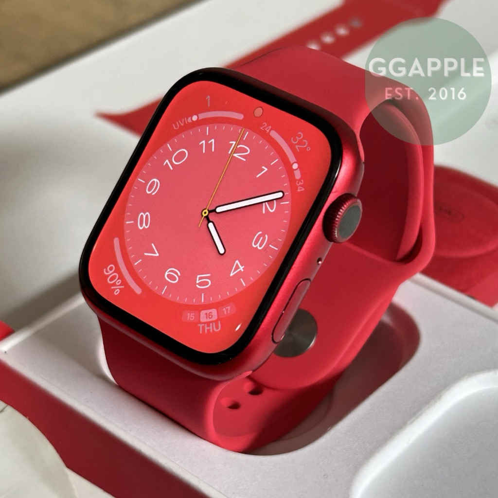 ex iBox iWatch Series 8 45mm Red Alum Red Sport Band Fullset Original