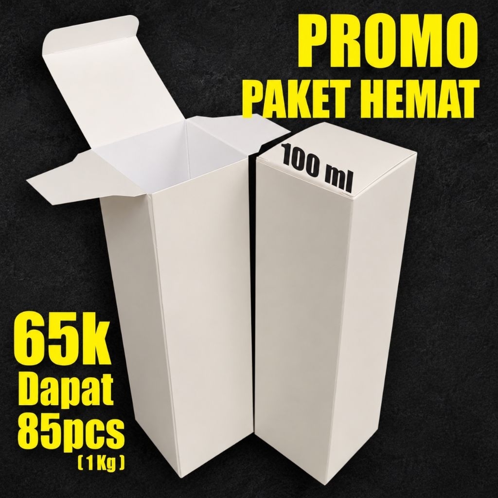 PAKET HEMAT 1kg (85pcs) Box POLOS  /  packaging botol 100ml / Box Parfum 4.5x4.5x15,5