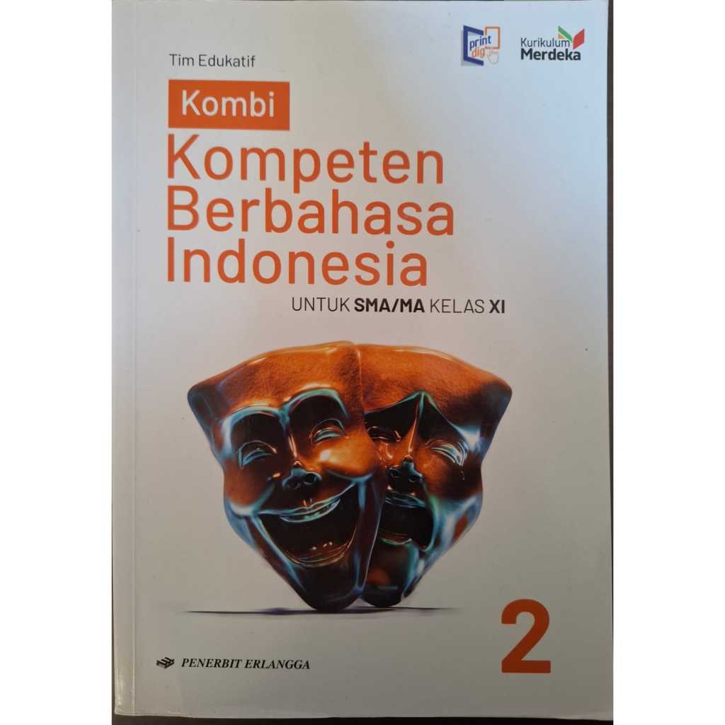 PRELOVED ERLANGGA Buku Kombi Kompeten Berbahasa Indonesia SMA Kelas 2 Kurikulum Merdeka Bekas