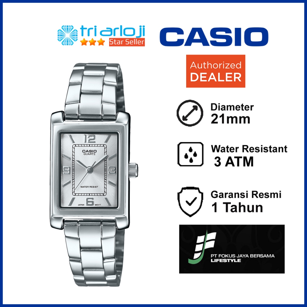 CASIO LTP-1234DD-7ADF Jam Tangan Wanita Analog LTP-1234DD-7A LTP1234DD Original