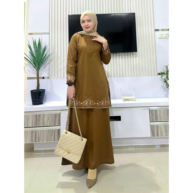 MurtikaFashion-Setelan Rok Pemda Bordir ASN PDH Gamis Malaysia Pemda || Pakaian Wanita || Seragaman 