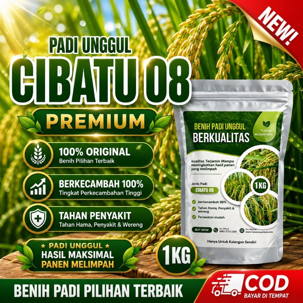 Benih padi unggul CIBATU 08 kemasan 1kg original