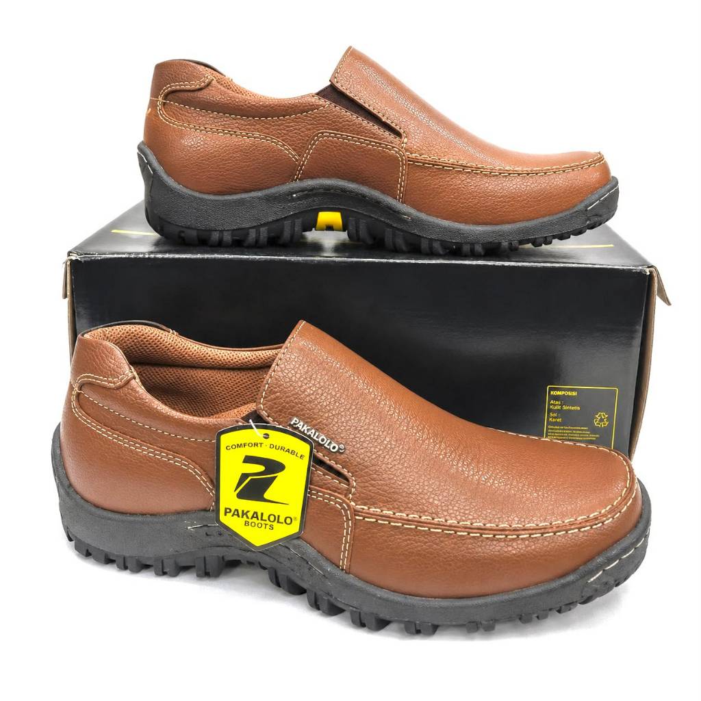 Sepatu Formal Pria Sepatu Kulit Pakalolo N8815 - Brown