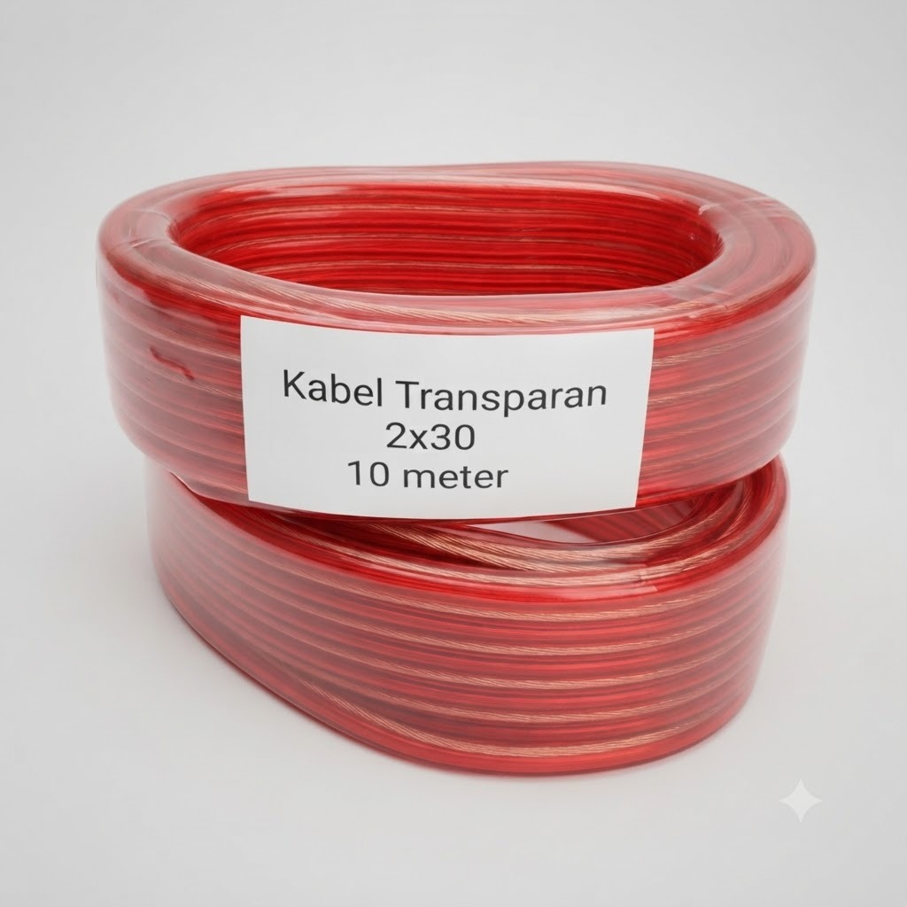 kabel 1 rol transparan 10 meter