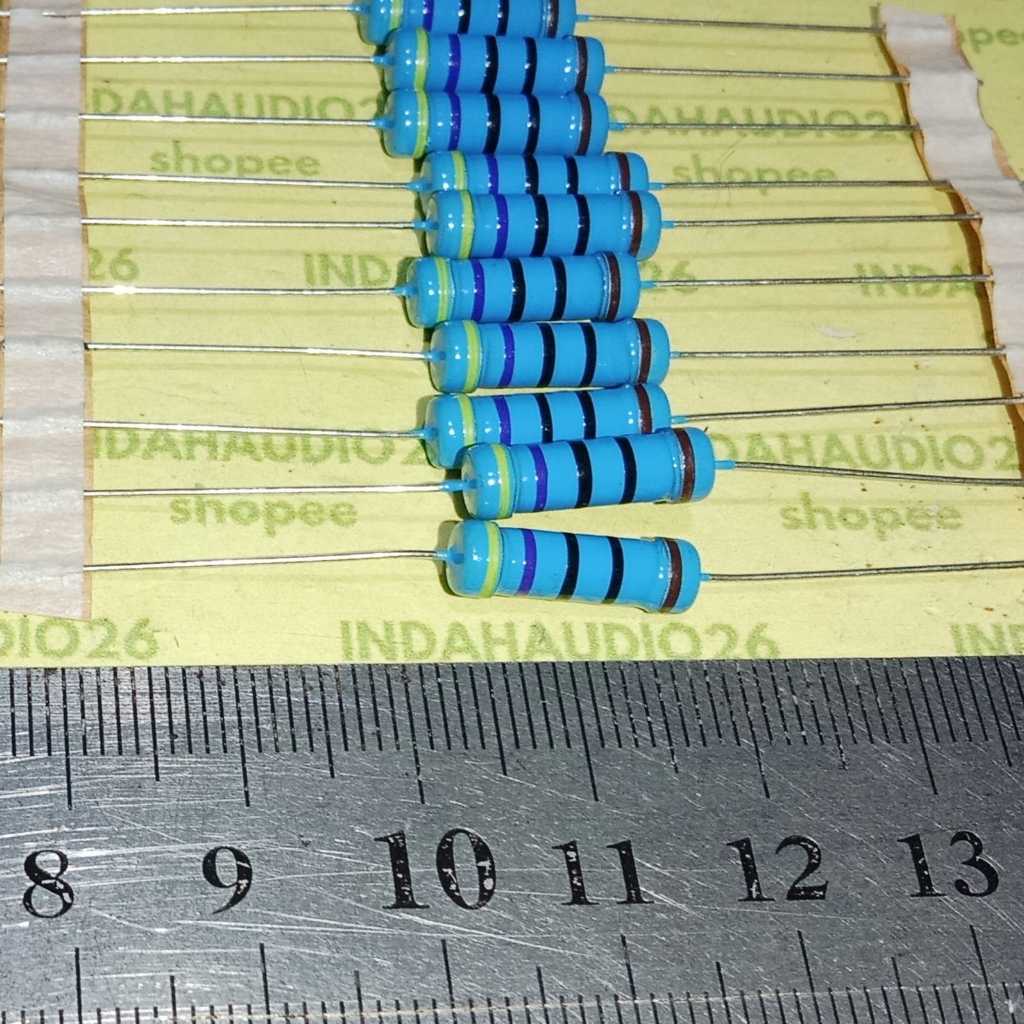 metal film 470R  2W 1% resistor  470 OHM   2 watt 470 R 2 w 2watt 1 persen 470r 2w  BIRU
