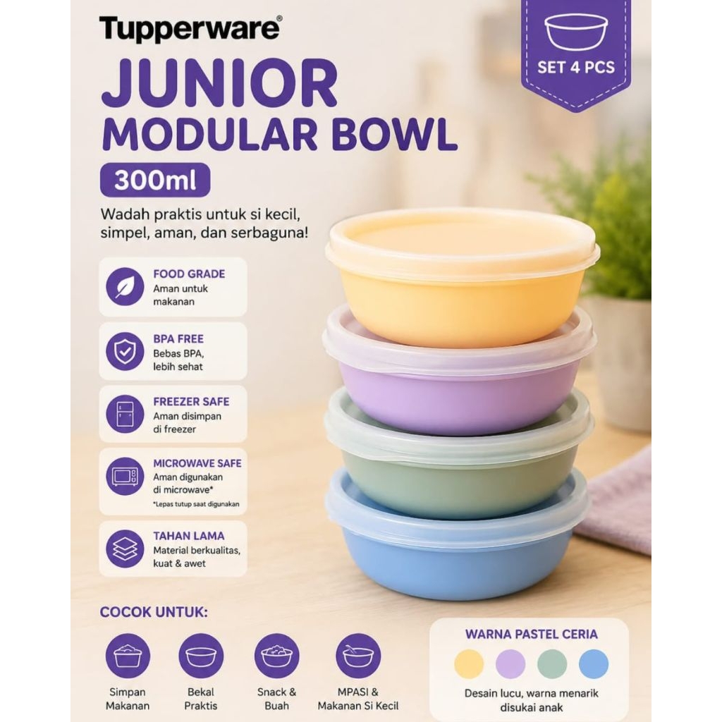junior modular bowl tupperware