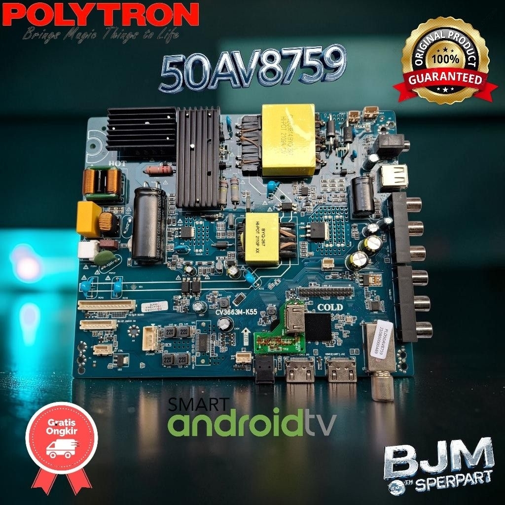 Mb mainbord Mesin Tv Led Polytron Android Pld 50AV8759 polytron android 50av8759 Original