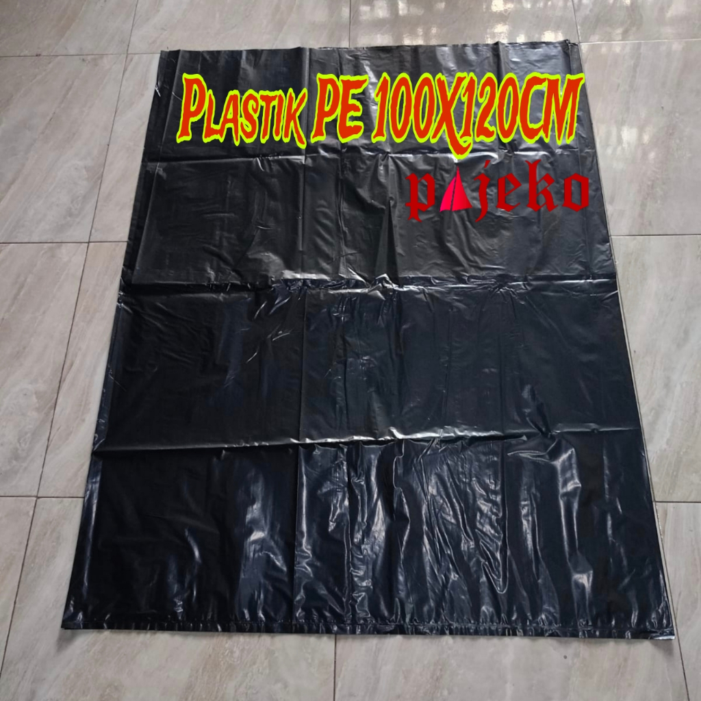 Kantong Plastik Sampah PE Hitam 100 x 120  Cm Tebal / Plastik hitam pe100x120 Cm / Kantong Plastik S