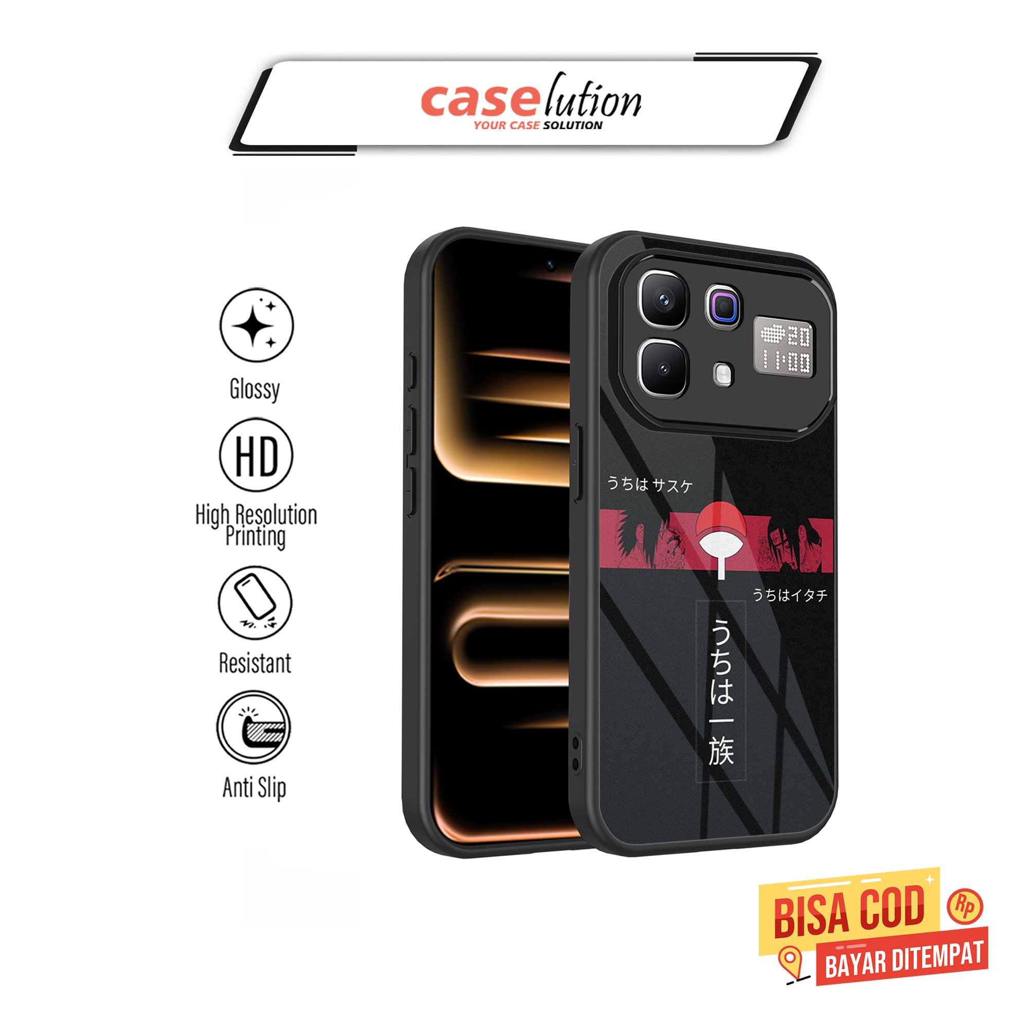 Casing Kilau Softcase INFINIX NOTE 60 PRO | NOTE EDGE Case Glossy Sublime [Itachi Uchiha]