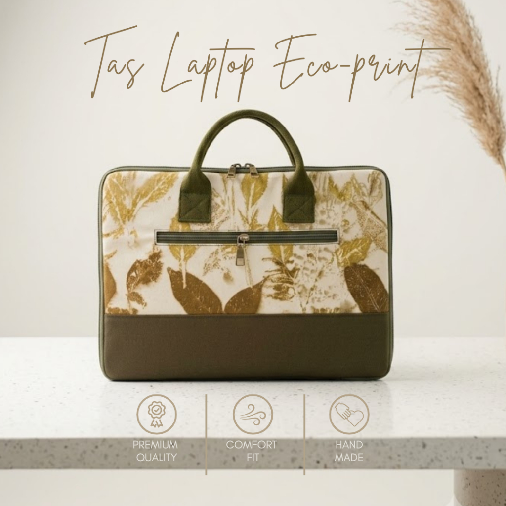Tas Laptop Ecoprint Kanvas