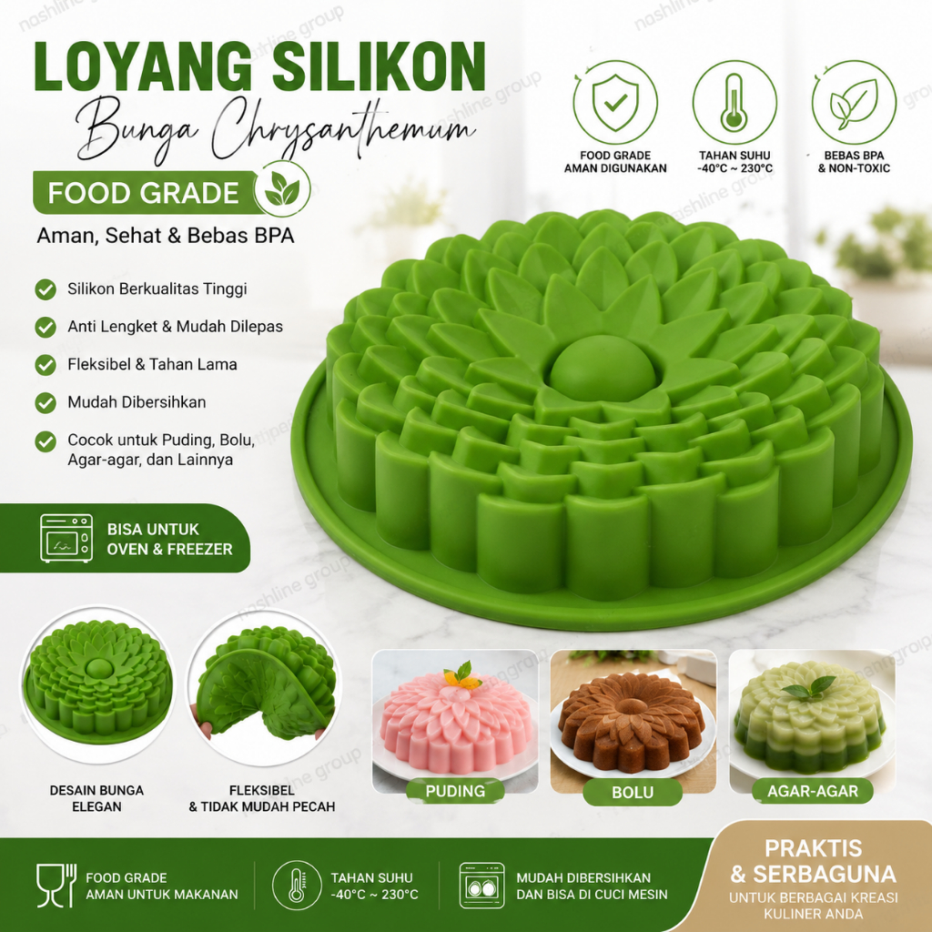 Cetakan kue silikon Cetakan bunga matahari Cetakan puding agar agar