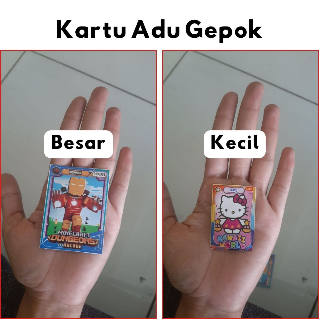Gambar Poster Kartun Adu Gepok Campur | Mainan Kartu | Kartu Gepok | Umbul-Umbulan