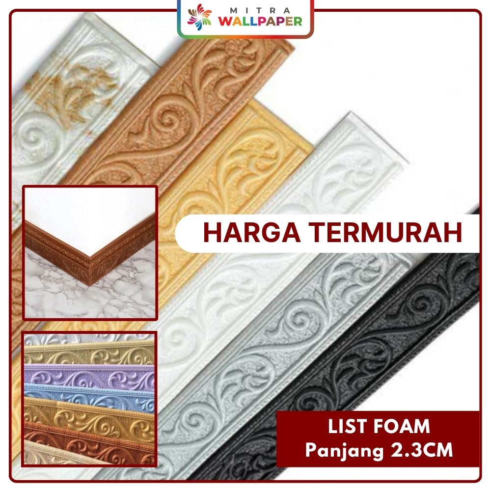 Border List Wallpaper List Wallpaper Dinding Foam 3d Stiker List Dinding Wall Moulding Walpaper