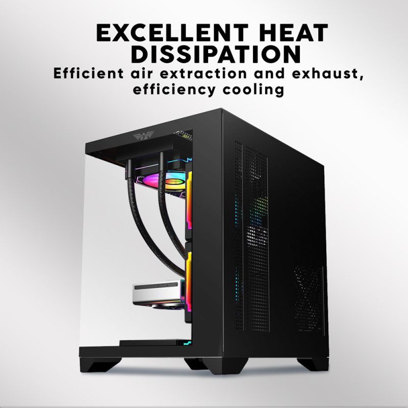Casing PC Armaggeddon AQUARON Wibo BLACK MATX