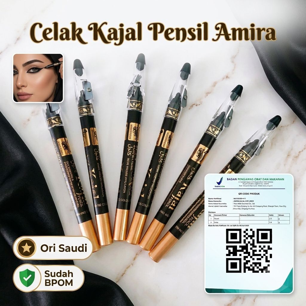 Termurah Kajal Pensil Bpom / Kajal pencil/celak pensil  /celak kajal / kajal rautan / Celak pensil /
