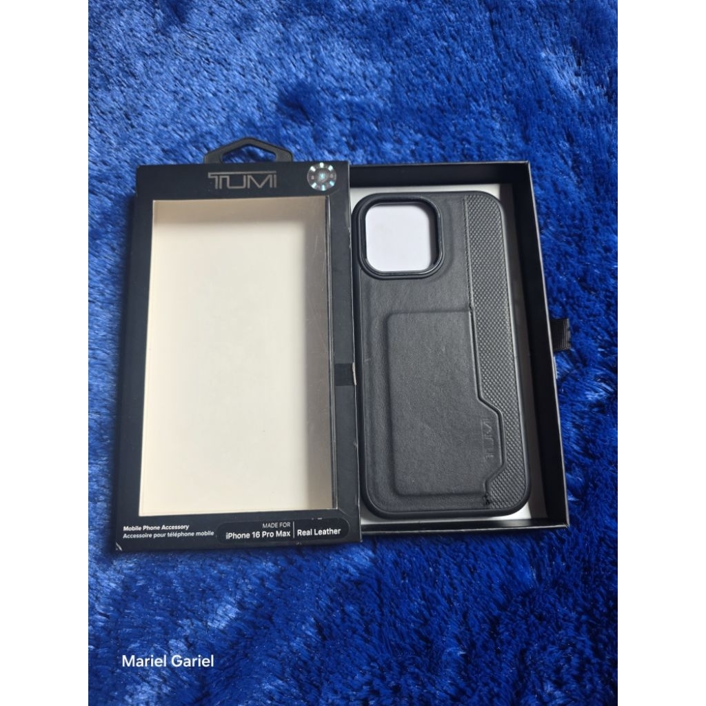 Case Casing iPhone 16 Pro Max Tumi Card Wallet Real Leather Original