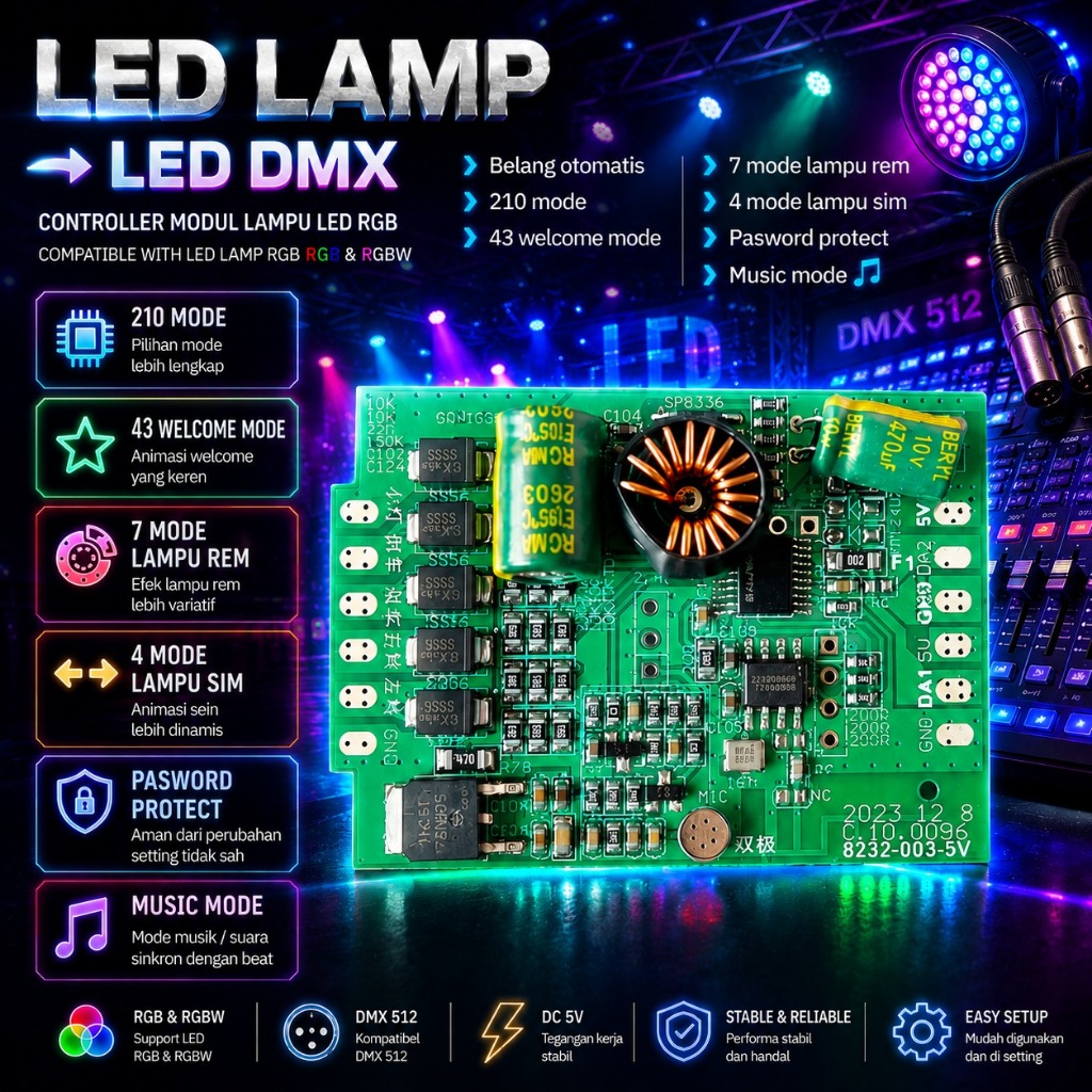 Modul LED DMX pcb Modul Alis LED Kolong