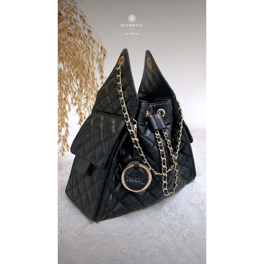 BIYANTIE Genuine Leather Shoulder Bag Wanita Premium | Tas Kulit Sapi Asli Elegant Minimalist Luxury