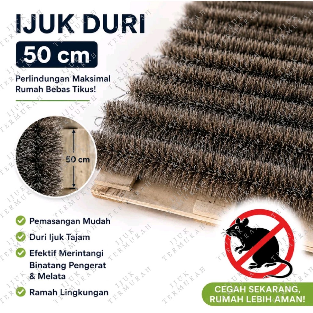 ijuk duri penghalang panjat /ijuk PLN / ijuk pengusir tikus &ular ukuran 50 cm