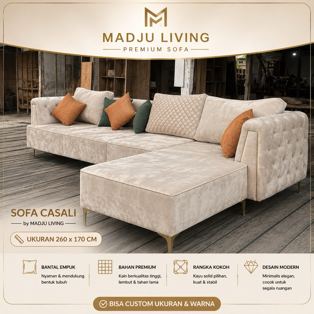 Sofa bed minimalis untuk ruang tamu kecil