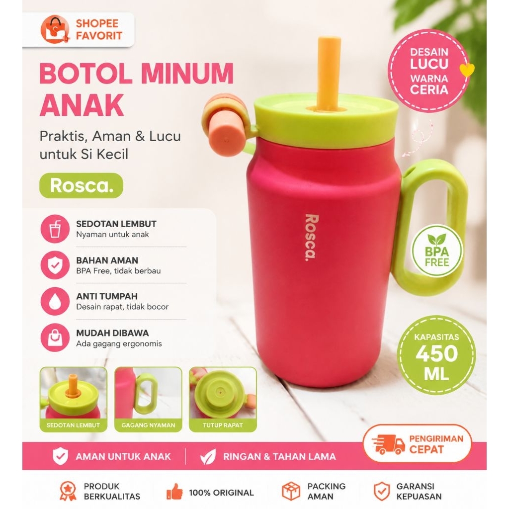 Tumbler Stainless 1.5L Rosca JumboJug - Desain Portabel & Tahan Panas
