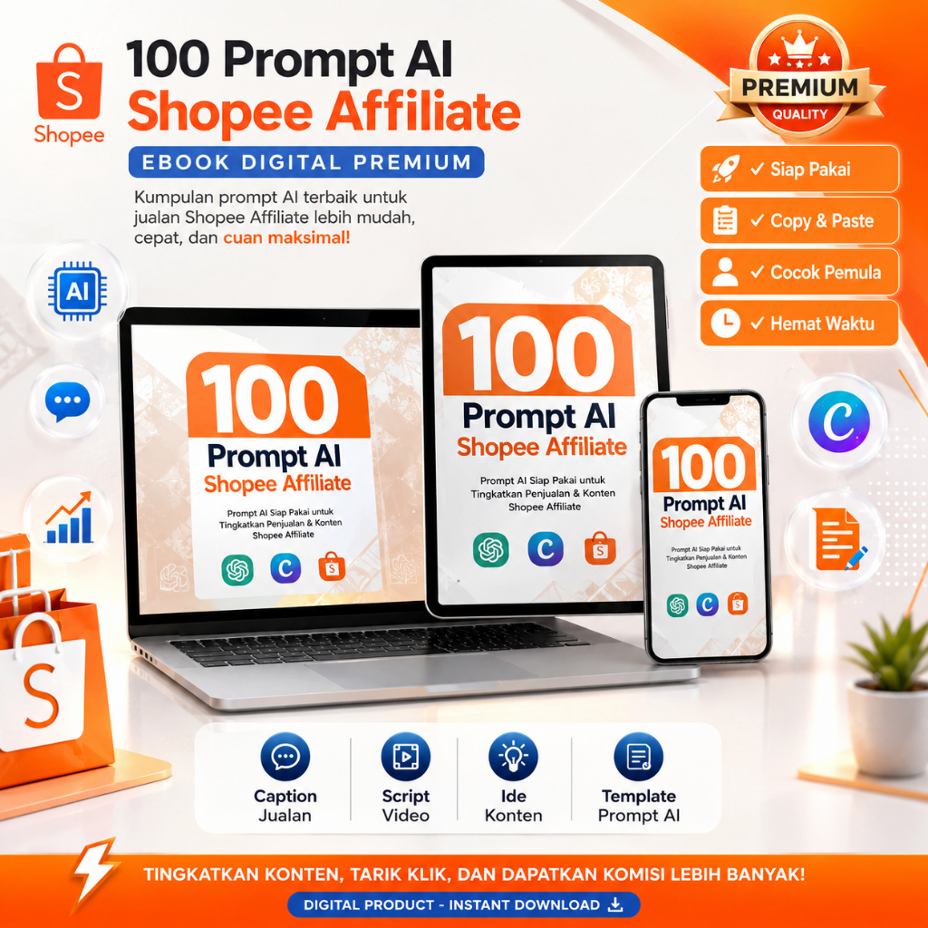 Prompt ChatGPT Shopee Affiliate | Script, Caption & Template Konten Lengkap