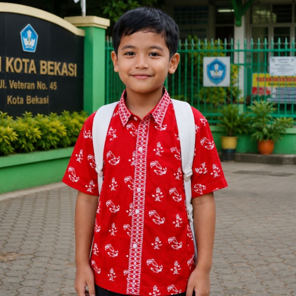 SERAGAM BATIK SD KOTA BEKASI LENGAN PENDEK