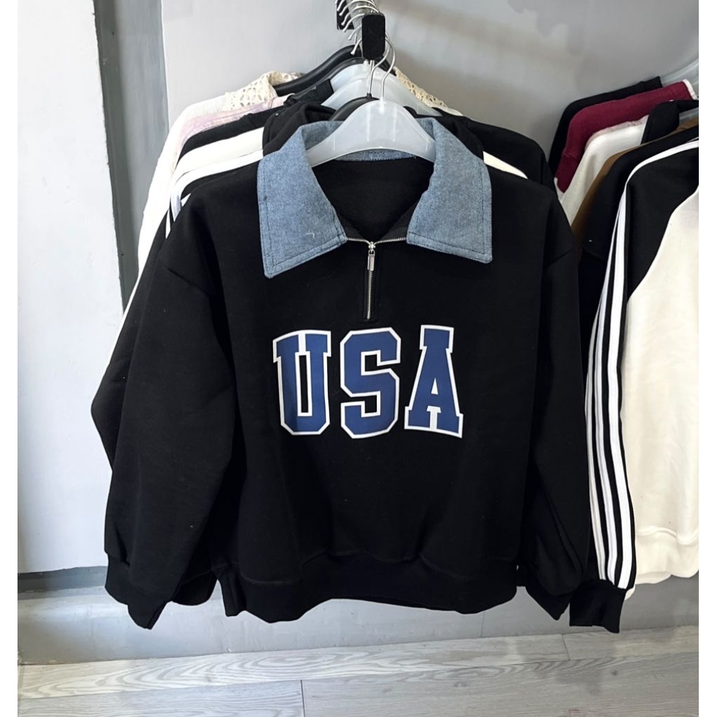 ziper kerah Levis USA black