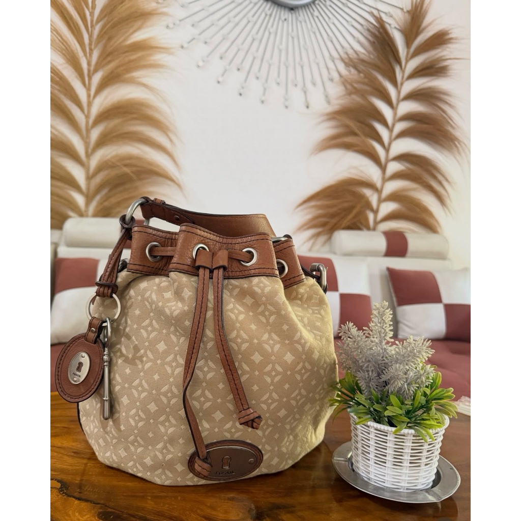 F*ossil Maddox Drawstring Pecan ( ocil serut pecan)