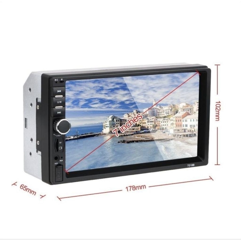 Head Unit Mobil Double Din 7 Inch Android Bluetooth USB SD Aux Kamera Mundur