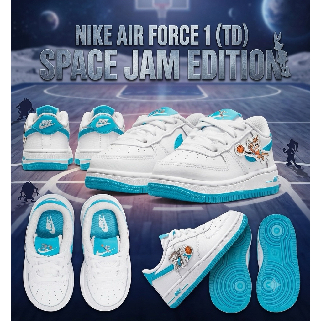 Sepatu Nike Air Force 1 Kids Space Jam Edition Original