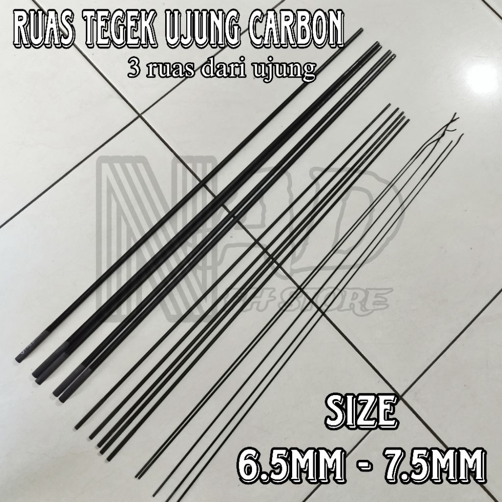 *Ruas Joran / Blombongan Joran 3 Ruas Dari Ujung Size 6.5 - 7.5mm