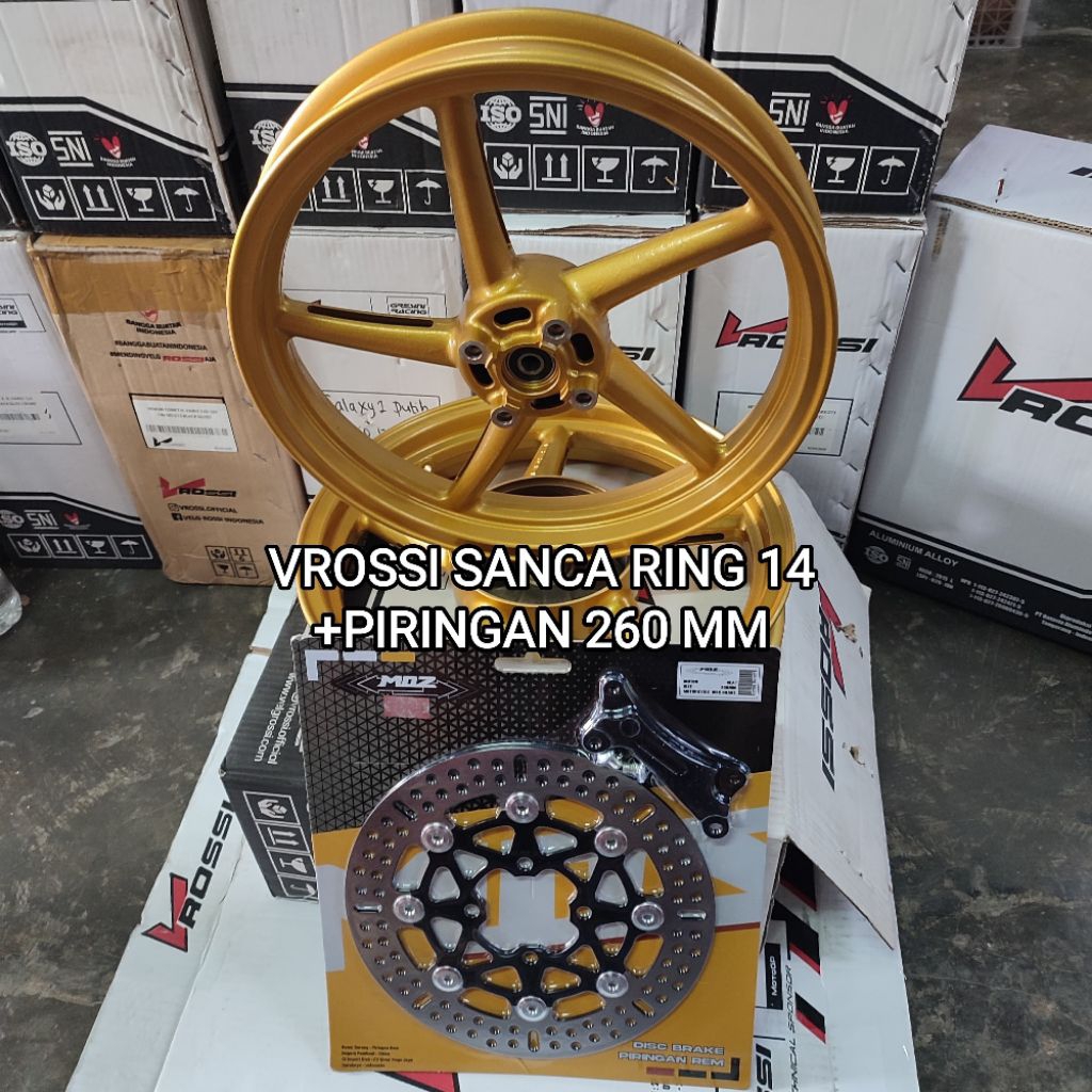 VELG RACING V ROSSI SANCA RING 14 BEAT SCOOPY VARIO 110 VARIO 125 VARIO 150 GENIO SPACY VARIO 160 CB