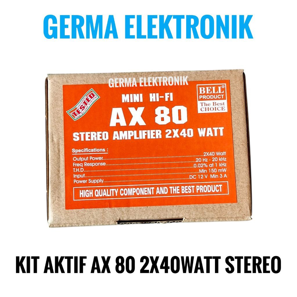 Kit amplifier AX80 watt stereo DC 12VOLT