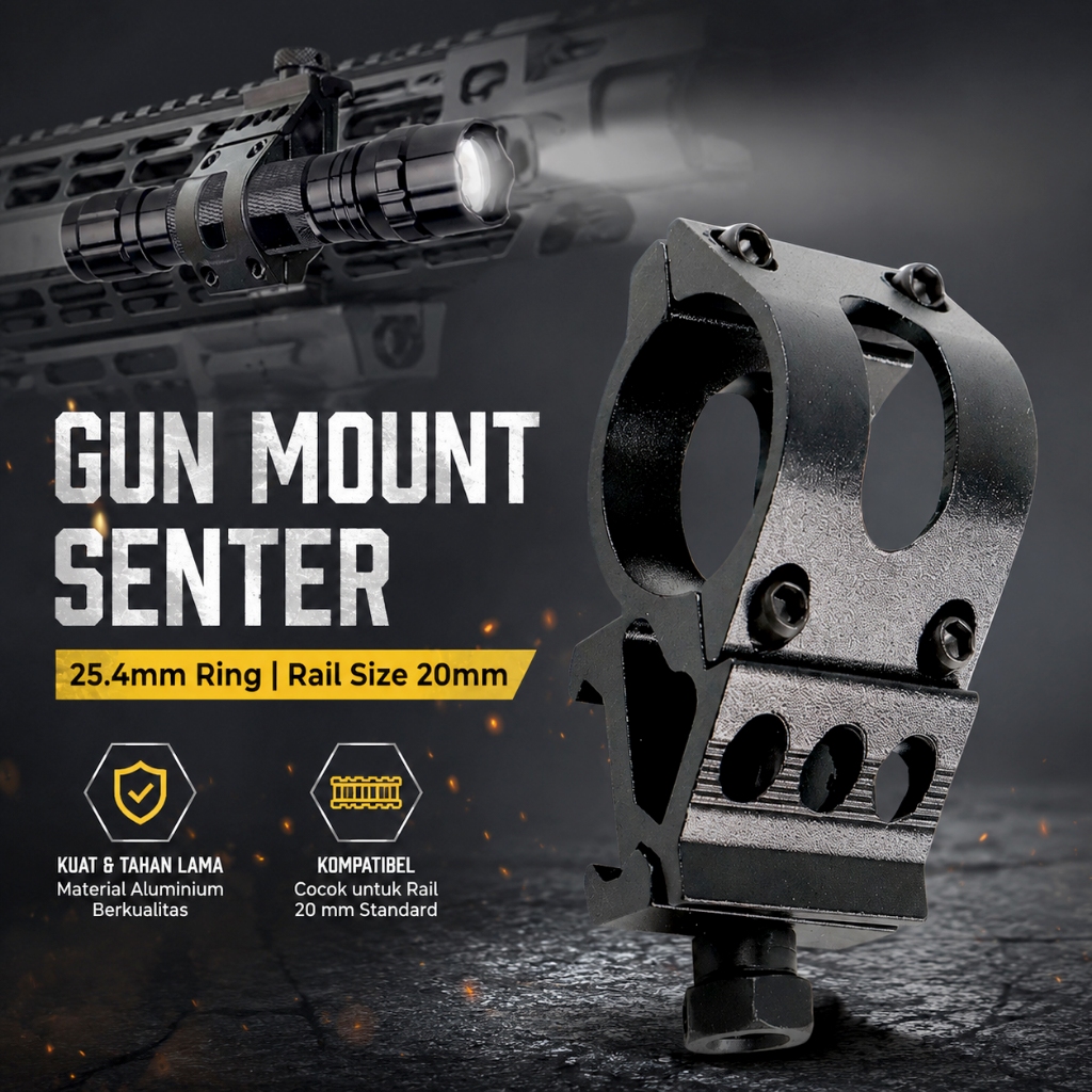 Gun Mount Senter Flashlight Holder 25.4mm