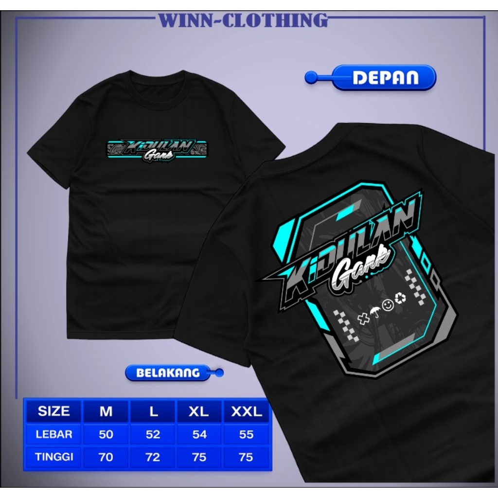KAOS T-SHIRT KIDULAN GANK V2 KAOS KATA KATA VIRAL TERBARU