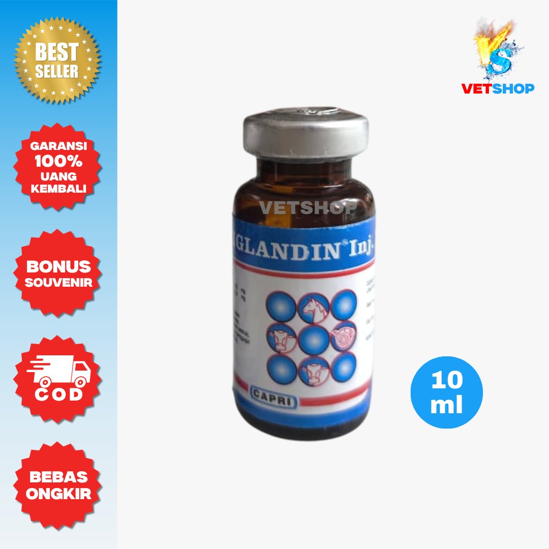 CAPRIGLANDIN INJ 10 ml SANBE - Hormon Penyerentak Birahi Sinkronisasi Estrus PGF2a Sapi Kambing Domb