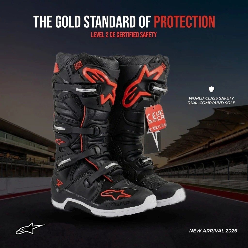 Sepatu ALPINESTARS Tech 7 Black Red Original