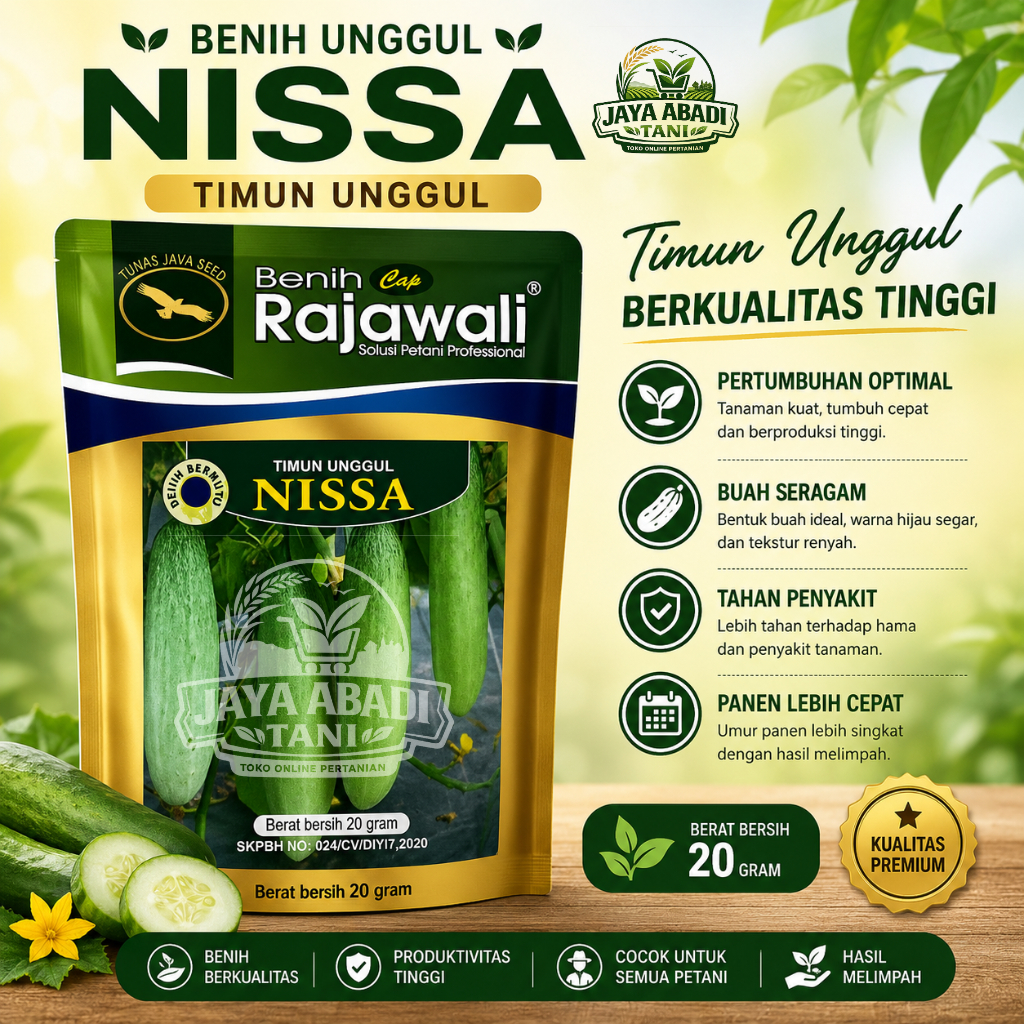 Benih Timun Nissa 20 gr Cap Rajawali Unggulan