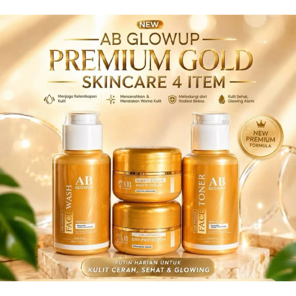 Skincare AB Glow Up Gold Premium Lux Bright by Avril Combin Skin | Kulit Berjerawat by Avril Memutih