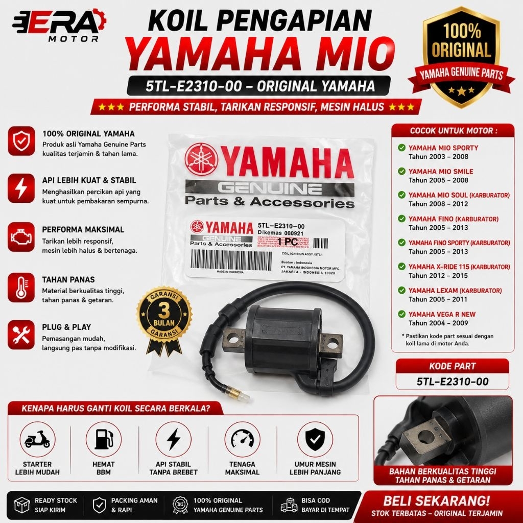 koil Yamaha mio - koil mio sporty -  mio smile - koil fino karbu - 5TL era part motor