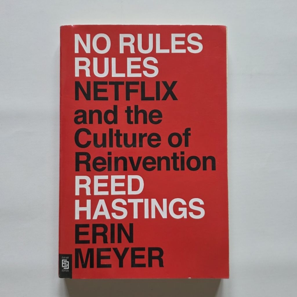 Buku No Rules Rules Netflix and The Culture of Reinvention Reed Hastings preloved book second englis