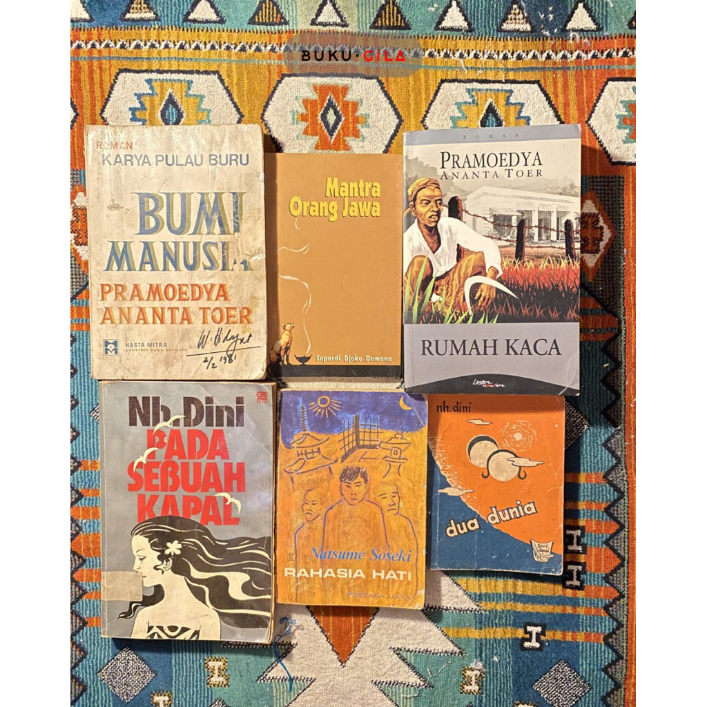 BUKU PRELOVED SASTRA NOVEL ROMAN PUISI ESAI INDONESIA LAWAS | BUKU SASTRA LAWAS INDONESIA ORIGINAL L
