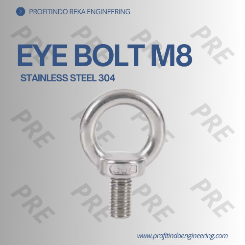 Lifting Eye Bolt M8 Stainless Steel 304 / SS 304