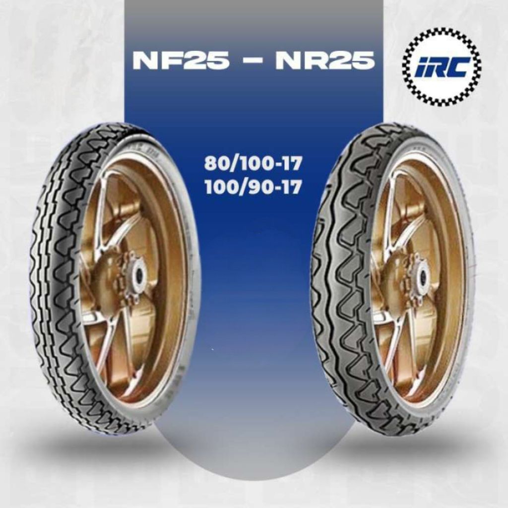 Ban Luar IRC NF25 80/100-17 Tubeless(Ban Depan)Ban Luar IRC NR25 100/90-17 Tubeless (Ban Belakang)Un