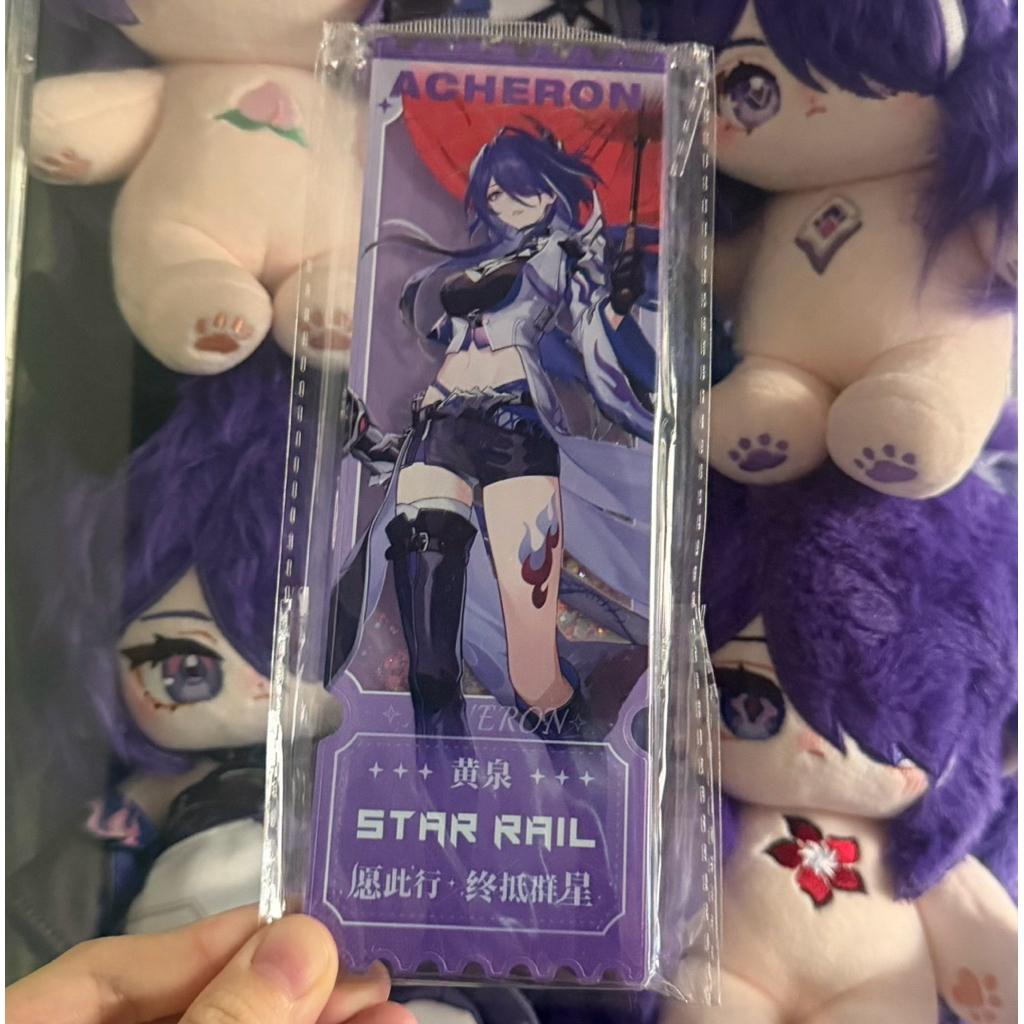 Fanmade merch Acheron acrylic glitter shaker ticket honkai star rail hsr tiket akrilik hoyo game ani