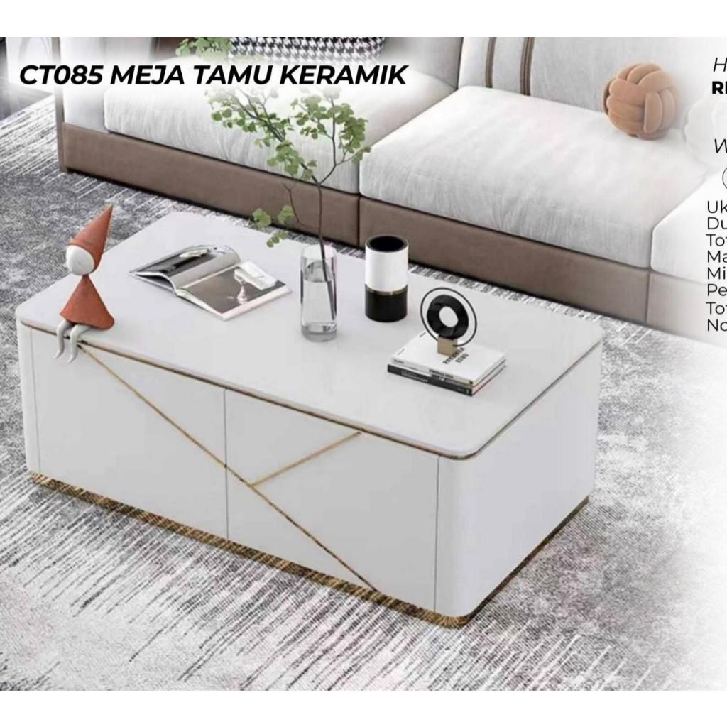 MEJA TAMU CT085 KERAMIK 120X60X40 CM