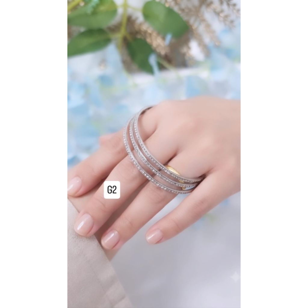 Gelang tanga keroncong permata titanium