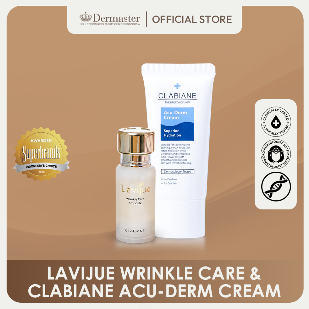 Dermaster Lavijue Wrinkle Care Serum & Clabiane Acu-Derm Cream