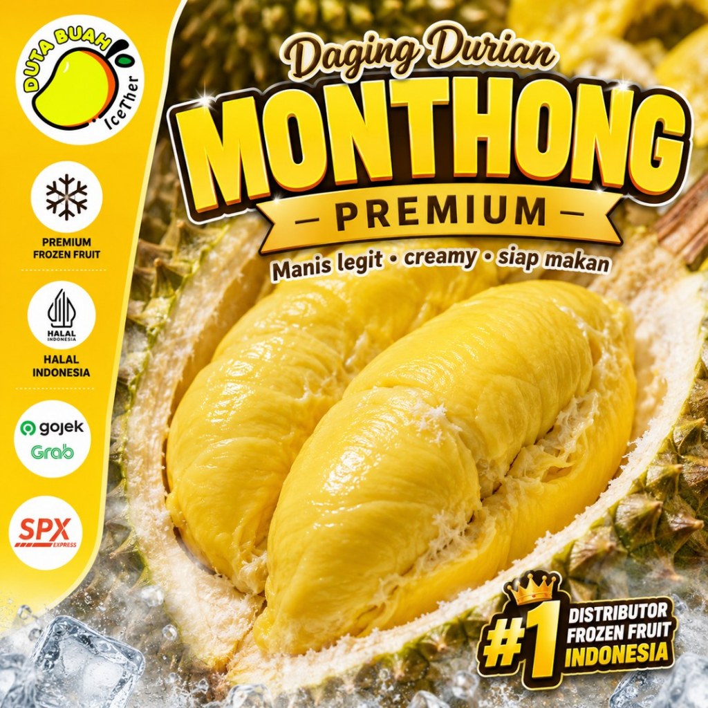 COD Daging Durian Monthong 250gr (BACA DESKRIPSI) Harga Grosir Bandung Instant | Duta Buah Icether